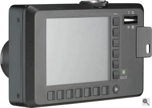 Samsung's L73 digital camera. Courtesy of Samsung, with modifications by Michael R. Tomkins. Click for a bigger picture!