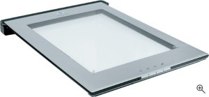 Hewlett Packard's Scanjet 4600 scanner. Courtesy of HP, with modifications by Michael R. Tomkins. Click for a bigger picture!