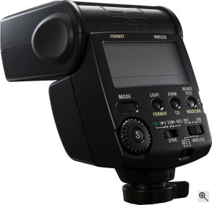 Samsung's SEF-36PZF flash strobe. Courtesy of Samsung, with modifications by Michael R. Tomkins. Click for a bigger picture!