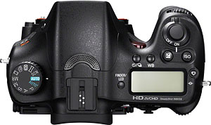 Sony's Alpha SLT-A77 Translucent Mirror camera. Image provided by Sony Electronics Inc. Click for a bigger picture!