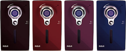 Audiovox's Small Wonder EZ2000 digital camcorder in a variety of colors. Photo provided by Audiovox Corp. Click for a bigger picture!