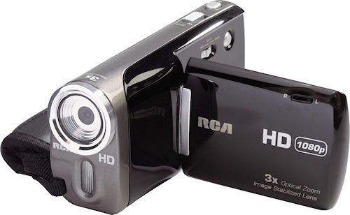 Audiovox's Small Wonder EZ5100 digital camcorder. Photo provided by Audiovox Corp. Click for a bigger picture!