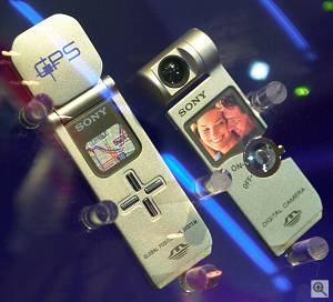 Sony's Digital Camera stick alongside the Sony GPS stick. Courtesy of Juergen Specht - click for a bigger picture!
