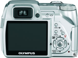 Olympus' SP-510 UltraZoom digital camera. Courtesy of Olympus, with modifications by Michael R. Tomkins. Click for a bigger picture!