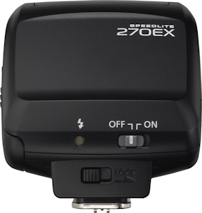 Canon's Speedlite 270EX flash strobe. Photo provided by Canon USA Inc. Click for a bigger picture!