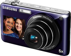 Samsung's DualView ST600 digital camera. Photo provided by Samsung Electronics Co. Ltd. Click for a bigger picture!