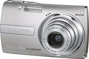 Olympus' Stylus 1000 digital camera. Courtesy of Olympus, with modifications by Michael R. Tomkins. Click for a bigger picture!