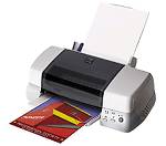 Epson's Stylus Color 870 inkjet printer, front right quarter view. Courtesy of Epson America Inc.