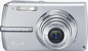 Olympus' Stylus 1200 digital camera. Courtesy of Olympus, with modifications by Michael R. Tomkins. Click for a bigger picture!