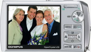 Olympus' Stylus 1200 digital camera. Courtesy of Olympus, with modifications by Michael R. Tomkins. Click for a bigger picture!