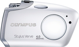 Olympus' Stylus Verve digital camera. Courtesy of Olympus, with modifications by Michael R. Tomkins. Click for a bigger picture!