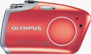 Olympus' Stylus Verve digital camera. Courtesy of Olympus, with modifications by Michael R. Tomkins. Click for a bigger picture!