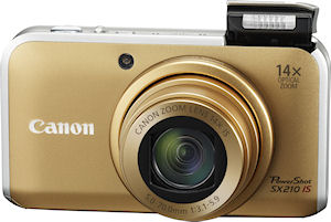 Canon's PowerShot SX210IS digital camera. Photo provided by Canon. Click for a bigger picture!