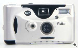 Vivitar's DIGI 35mm hybrid digital / film  camera, front view. Courtesy of Vivitar Corp. Click for a bigger picture!