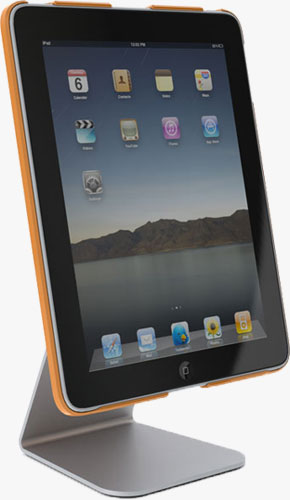 Wallee's Pivot Stand floats the iPad for horizontal or vertical viewing. Any-angle flip system is ideal for presentations and photo sharing. Photo and caption provided by Tether Tools. Click for a bigger picture!