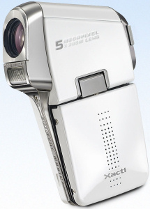 Sanyo's Xacti DMX-C5 digital camera. Courtesy of Sanyo, with modifications by Michael R. Tomkins. Click for a bigger picture!