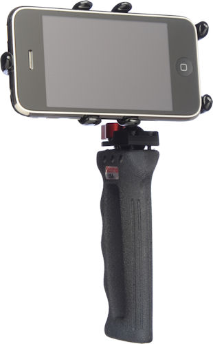 Several views of Zacuto's Zgrip iPhone PRO handgrip rig. Photo provided by Zacuto USA. Click for a bigger picture!