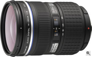 Olympus' Zuiko 14-35mm lens. Courtesy of Olympus, with modifications by Michael R. Tomkins. Click for a bigger picture!