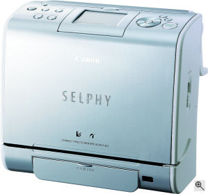 Canon's SELPHY ES1. Courtesy of Canon, with modifications by Michael R. Tomkins. Click for a bigger picture!