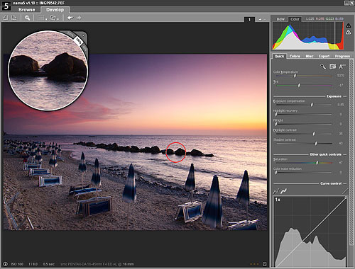Screenshots of the nama5 raw processor in use. Image provided by nama5 s.r.o. Click for a bigger picture!