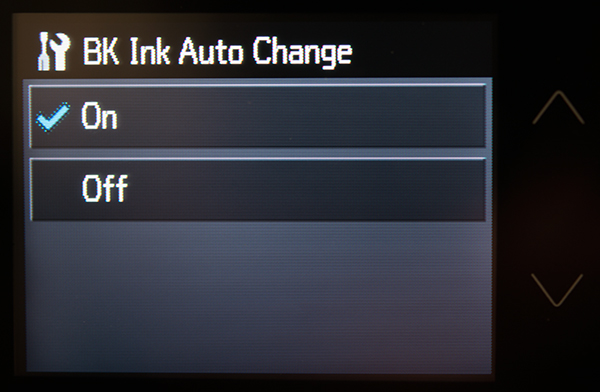 Epson P800 Review -- Menu Image