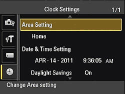 Sony W570 guide menu