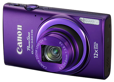 Canon ELPH 340 HS - front quarter view