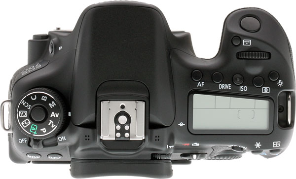 Canon 70D review -- Top view