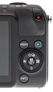 Canon EOS M review -- Rear-panel controls