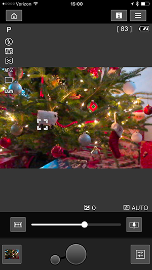Canon G5X Field Test -- Wireless App Screenshot