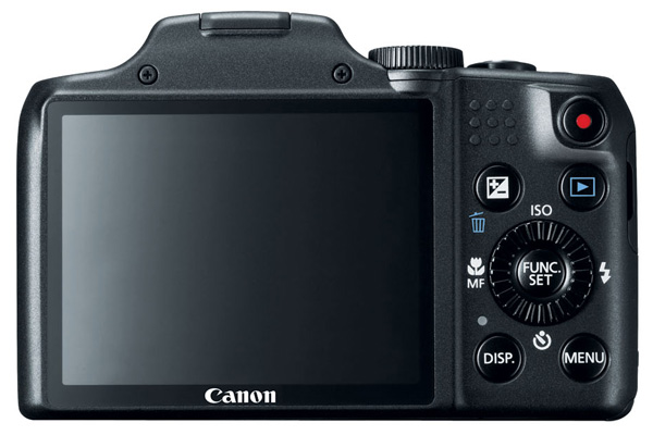 Canon SX170 Review -- Rear view in black