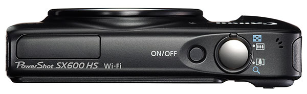 Canon SX600 HS review - top view
