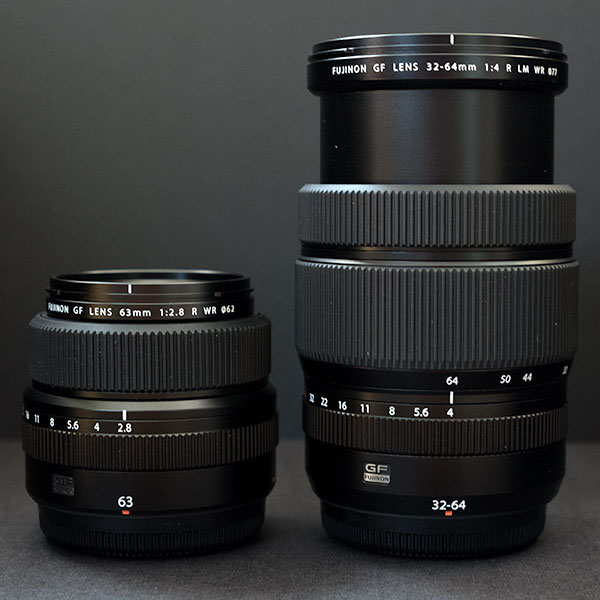Fuji GFX Review -- Product Image - GF 63mm versus GF 32-64mm Comparison