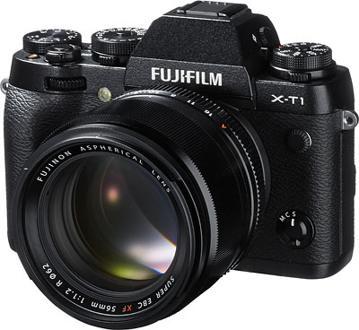Fuji X-T1 Review -- Front quarter view