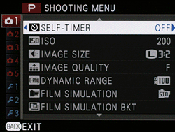 Fuji X100S Review - main menu animation