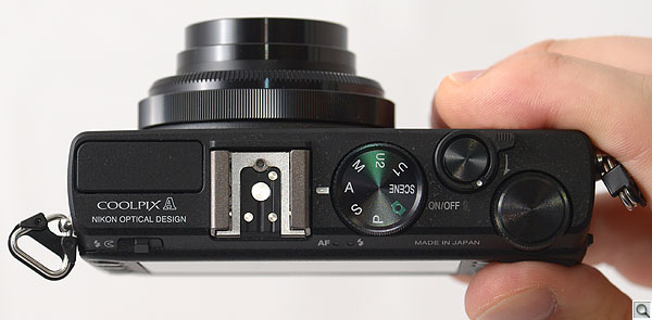 Nikon Coolpix A -- In hand from top
