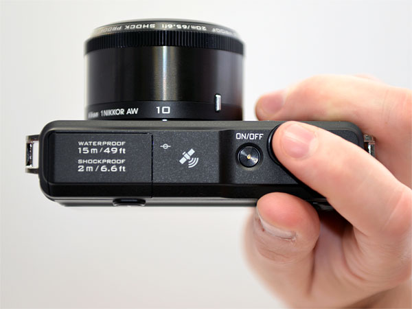 Nikon AW1 Review -- Top view in-hand