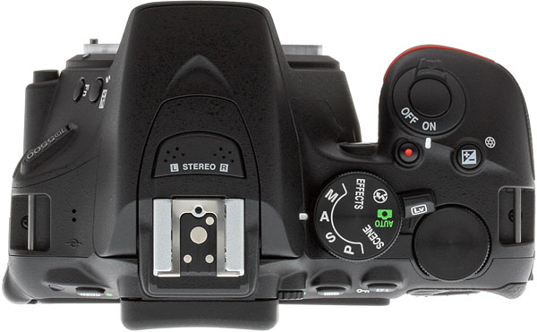 Nikon D5500 Review -- Top view of the camera without lens