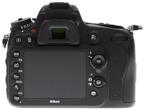 Nikon D610 Review -- Back view