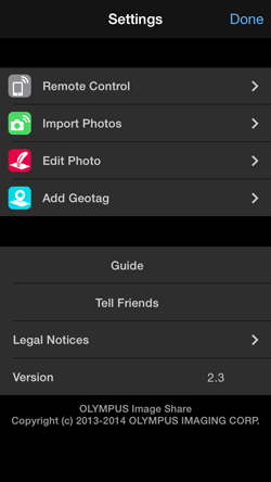 Olympus E-M10 Review - iOS App