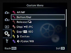 Olympus E-M10 Review - Dial Customization