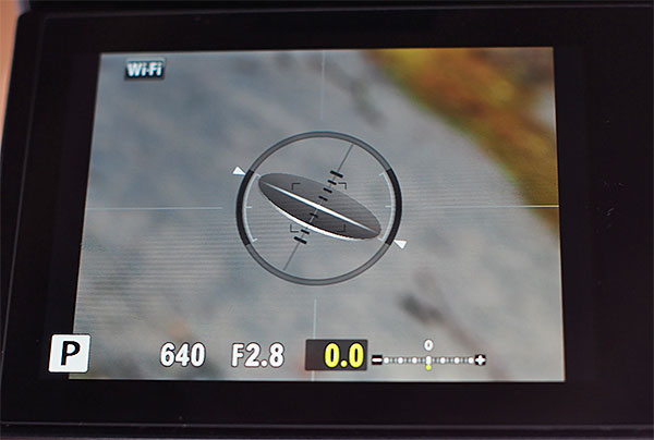 Olympus Stylus 1 Review -- 3D gauge display