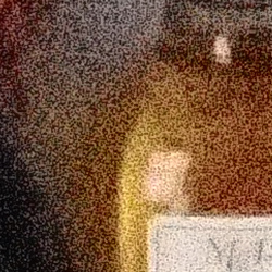 100% crop from Olympus TG-5 test image taken at ISO 12800