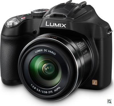 Panasonic FZ70 review -- Three quarter view
