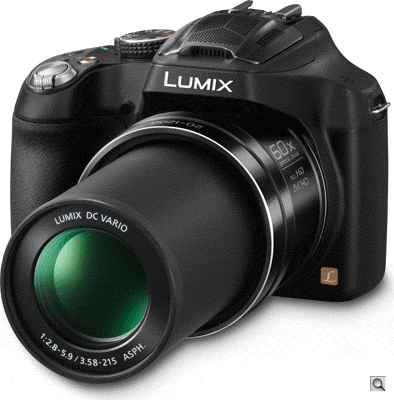 Panasonic FZ70 review -- Three quarter view