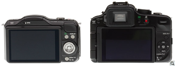 Panasonic GF5 vs G3 Back