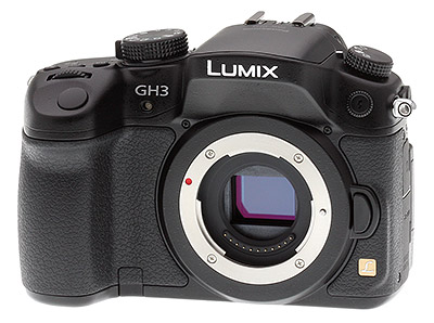 Panasonic GH3 review -- Front quarter view