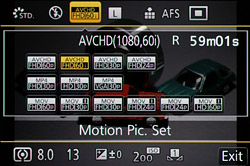 GH3 video menu
