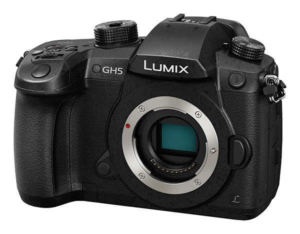 Panasonic GH5 review -- Front quarter view
