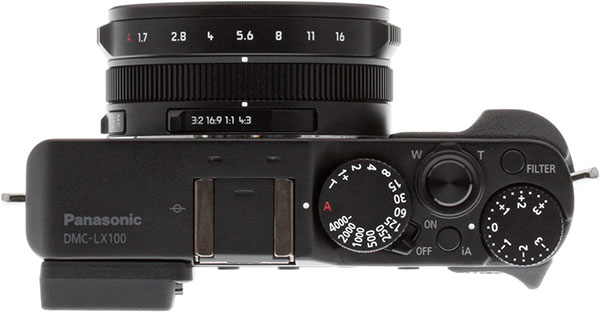 Panasonic LX100 review -- Top view